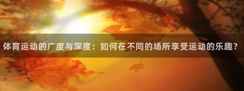 betway西汉姆联官网：体育运动的广度与深度：如何在不同的场所享受运动的乐趣？